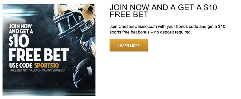 Caesars sportsbook NJ bonus